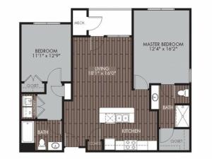 Floor Plan 3 | Apartments For Rent In Chelmsford MA | Mill and 3 Apartments