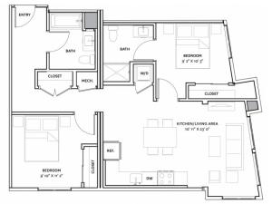 Floor Plan 19 | Charlestown Apartments Boston | The Graphic Lofts