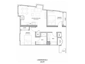 Floor Plan 17 | Charlestown Apartments Boston | The Graphic Lofts