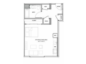 Floor Plan 6 | Apartment Complexes In Charlestown Ma | The Graphic Lofts