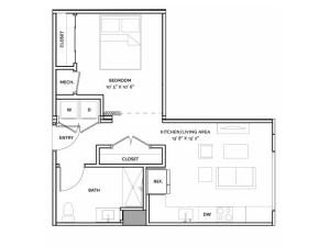 Floor Plan 11 | Apartment Complexes In Charlestown Ma | The Graphic Lofts