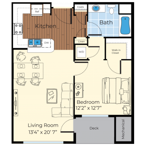 Floor Plan 3 | Westford MA Apartments For Rent | Princeton Westford