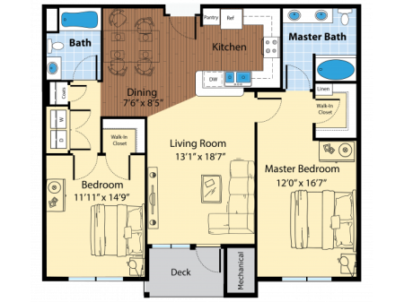 Floor Plan 7 | Apartments In Westford MA | Princeton Westford