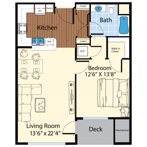 Floor Plan 2 | Apartments In Westford MA | Princeton Westford