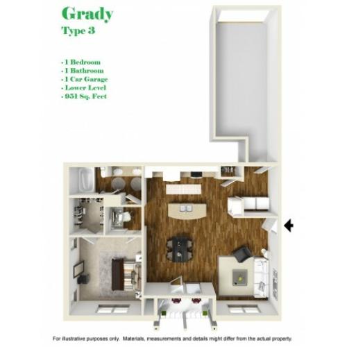 Kelly Reserve Apartments Overland Park Kansas Grady 3 Floor Plan