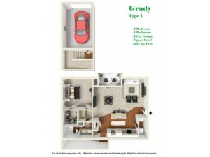 Kelly Reserve Apartments Overland Park Kansas Grady 1 Floor Plan