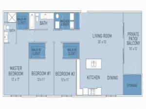 Floor Plan 6 | Ridge45 Apartments