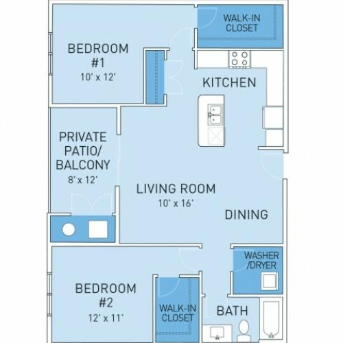 Floor Plan 3 | Ridge45 Apartments