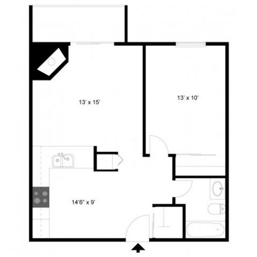 1 Bdrm Floor Plan | Apartments For Rent In Eagan MN | Lexington Hills
