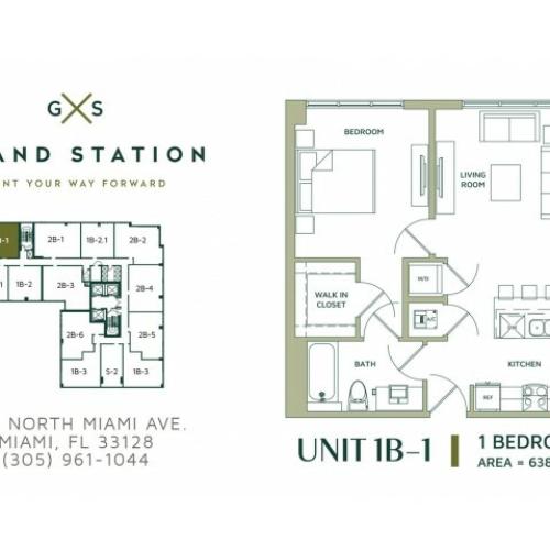 1 Bed 1 Bath | Apartment in Miami | Grand Station