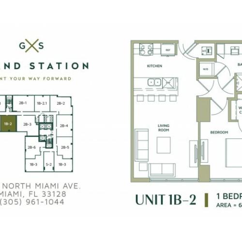 1 Bed 1 Bath | Apartment in Miami | Grand Station