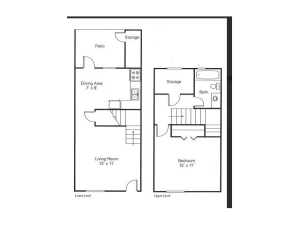 1 Bdrm Floor Plan  in Charlotte | Arcadian Village