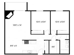 Floor Plan 2 | Eagan MN Apartments | Lexington Hills