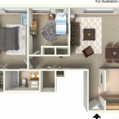 Floor Plan 4  | Bartlett Lake Apartments