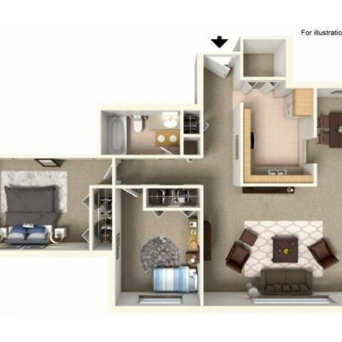 Floor Plan 5  | Bartlett Lake Apartments