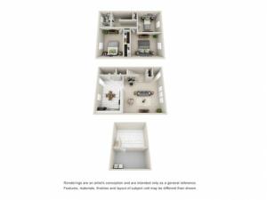 Floor Plan 8 | Apartments for Rent in Mount Prospect | The Residences at 1550