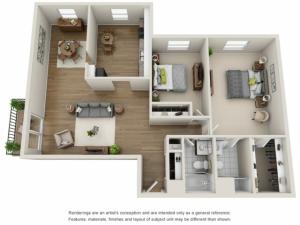 Floor Plan 6 | Apartments in Mount Prospect Illinois | The Residences at 1550