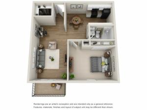 Floor Plan 4 | Apartments for Rent Mt Prospect Il | The Residences at 1550