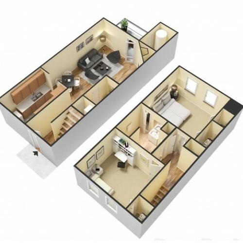 Floor Plan 3 | Apartments In North Charleston SC | Plantation Flats
