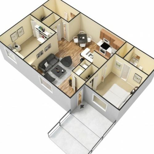 Floor Plan 2 | Apartments In North Charleston SC | Plantation Flats