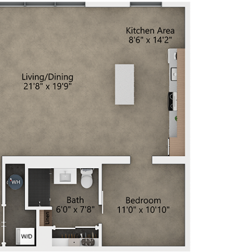 View of B4.1 Floor Plan at Reverb KC Apartments