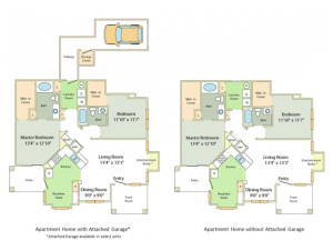 Stoneleigh Floor Plan | 2 Bedroom with 2 Bath | 1251 Square Feet | Cason Estates  | Apartment Homes