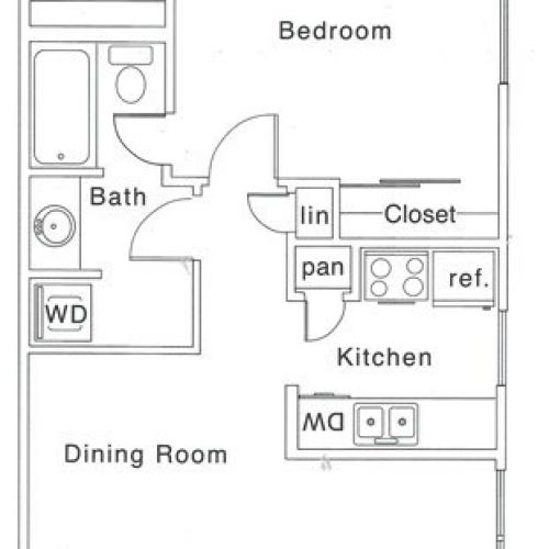 C Floor Plan | 1 Bedroom with 1 Bath | 700 Square Feet | The Regatta | Apartment Homes