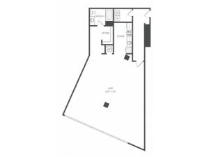 Work Westside Floor Plan | Studio with 1 Bath | 1600 Square Feet | Cottonwood Westside | Apartment Homes