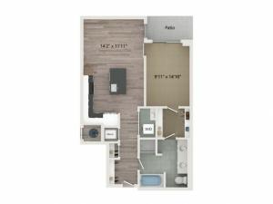 A10 Floor Plan | 1 Bedroom with 1 Bath | 791 Square Feet | Sugarmont | Apartment Homes