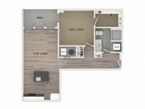 A12 Floor Plan | 1 Bedroom with 1 Bath | 761 Square Feet | Sugarmont | Apartment Homes