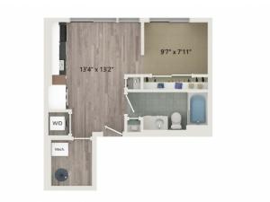 Studio S2 ALT 1 Floor Plan | Studio with 1 Bath | 481 Square Feet | Sugarmont | Apartment Homes