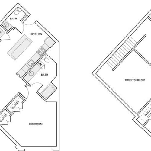 1770 square foot 2 bed 2.5 bath apartment floorplan image