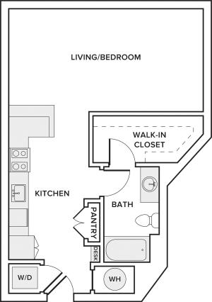 632 sq ft one bedroom one bathroom