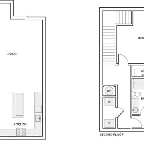 1903 square foot 2 bed 2.5 bath townhome floorplan image