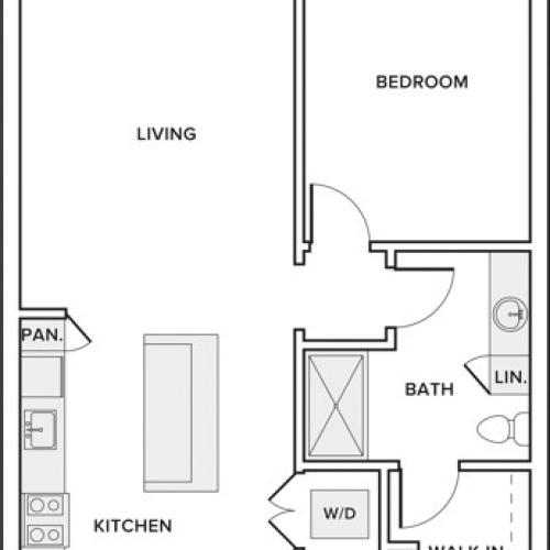 736 sq ft one bedroom one bathroom