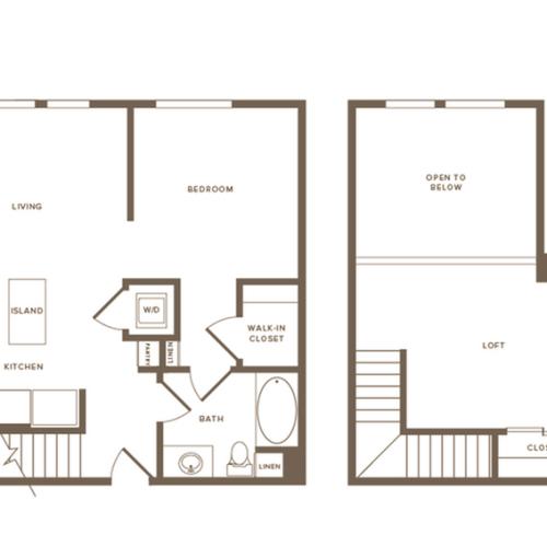 894 square foot one bedroom one bath floor plan image