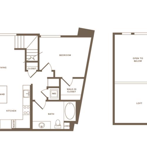 848 square foot one bedroom one bath floor plan image