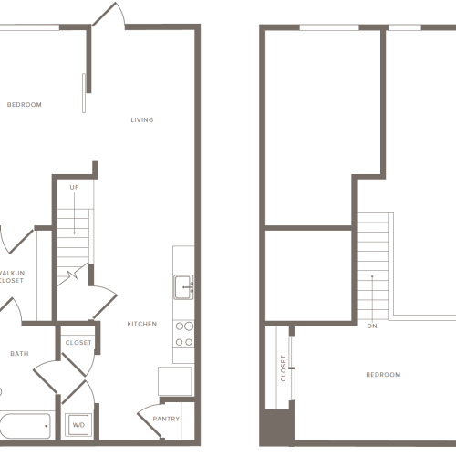 1091 square foot two bedroom one bath floor plan