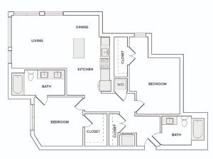 B06 2 bedroom floor plan