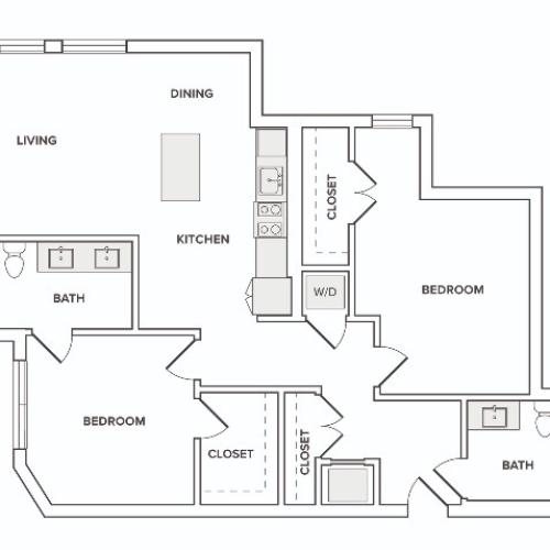 B06 2 bedroom floor plan