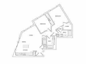 B04 2 bedroom floor plan