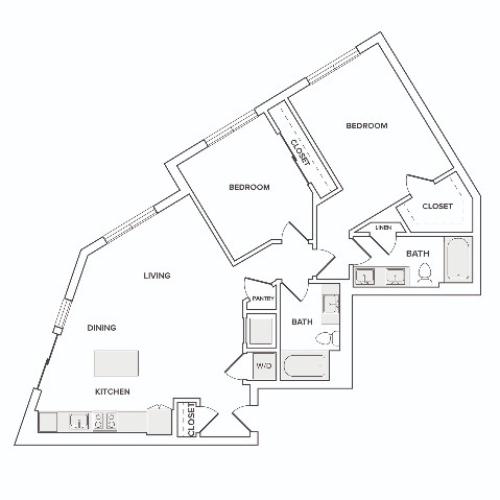 B04 2 bedroom floor plan