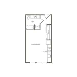 469 to 498 square foot one bath floor plan image