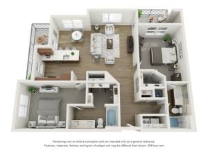 C2 Floor Plan | The Donovan | Apartments in Lees Summit, Missouri