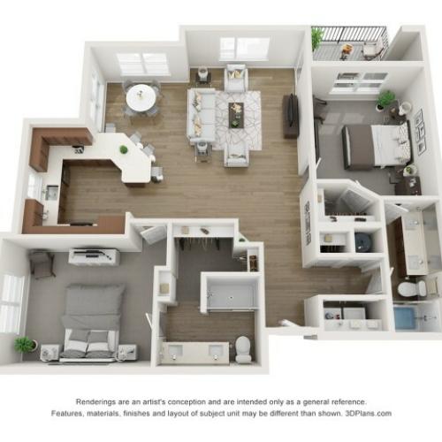 C3 Floor Plan | The Donovan | Apartments in Lees Summit, Missouri