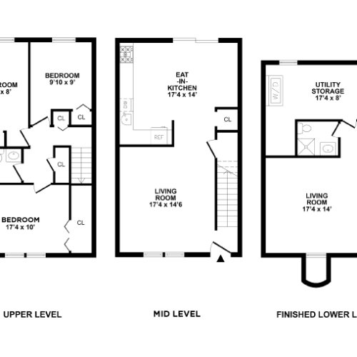 4 Bedroom Floor Plan | Luxury APArtments In Bethlehem PA | River Pointe