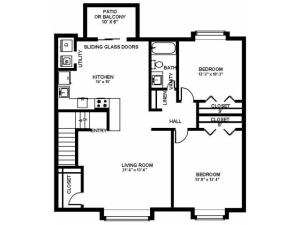 Floor Plan 17 | Bensalem Apartments | Franklin Commons