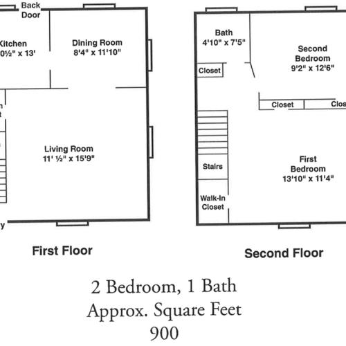 Floor Plan 7 | Apartments In Belleville | Branch Brook Gardens (The Woodlands)
