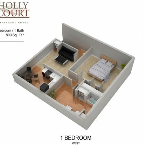 Floor Plan 5 | Apartments Pitman NJ | Holly Court