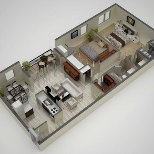 2 Bedroom Floor Plan | Baltimore MD Apartments | Metro Pointe